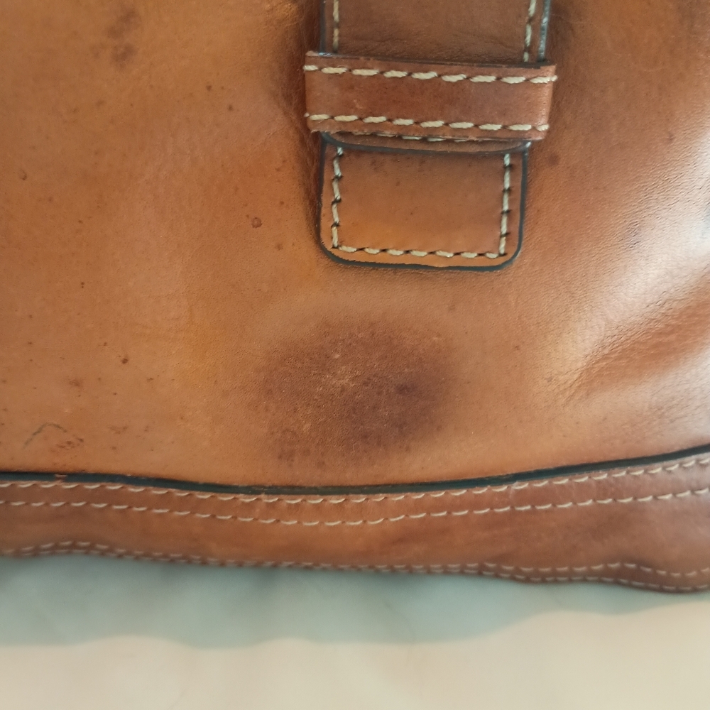 Fossil Medium Leather Shoulder Bag with Reversible Straps — Tan - Picture 8 of 14